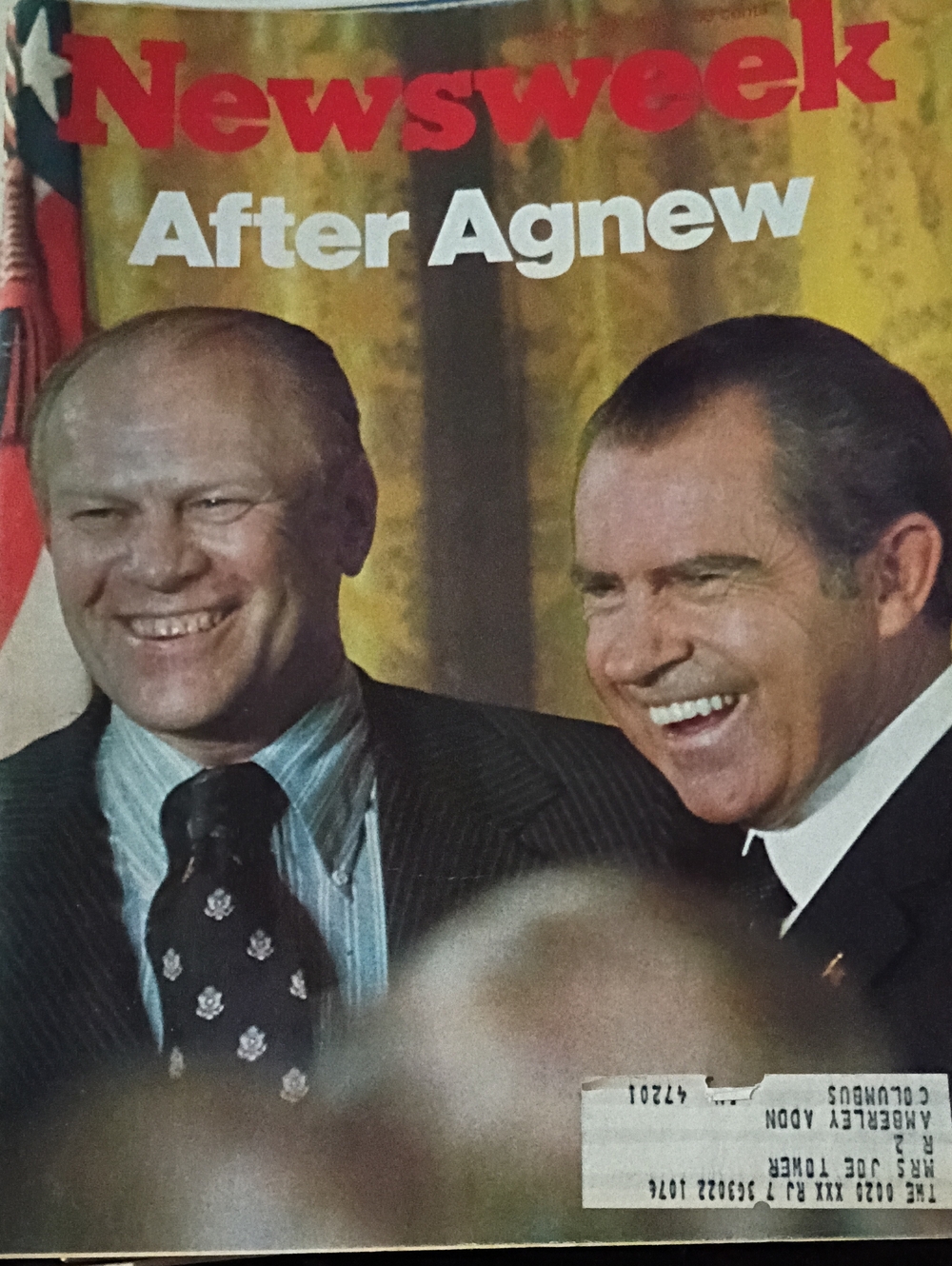 Vintage Newsweek October 22, 1973 – “After Agnew” Nixon & Gerald Ford